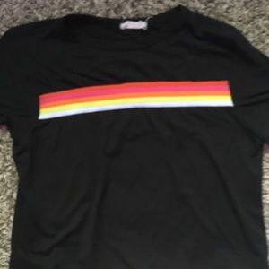 rainbow retro tee